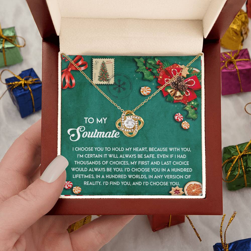 Gift for Soulmate - Be Safe - Love Knot Pendant Necklace - Mallard Moon Gift Shop