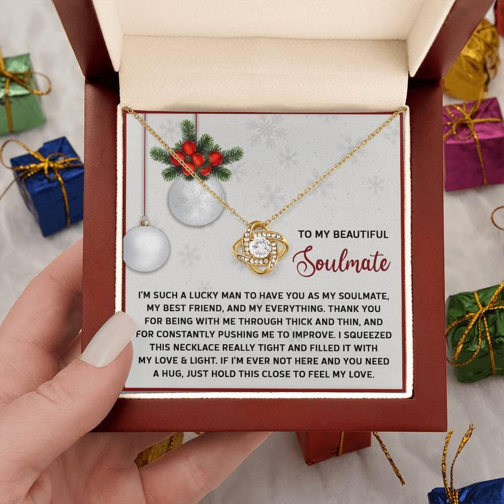 Gift for Soulmate - Feel My Love - Love Knot Pendant Necklace - Mallard Moon Gift Shop