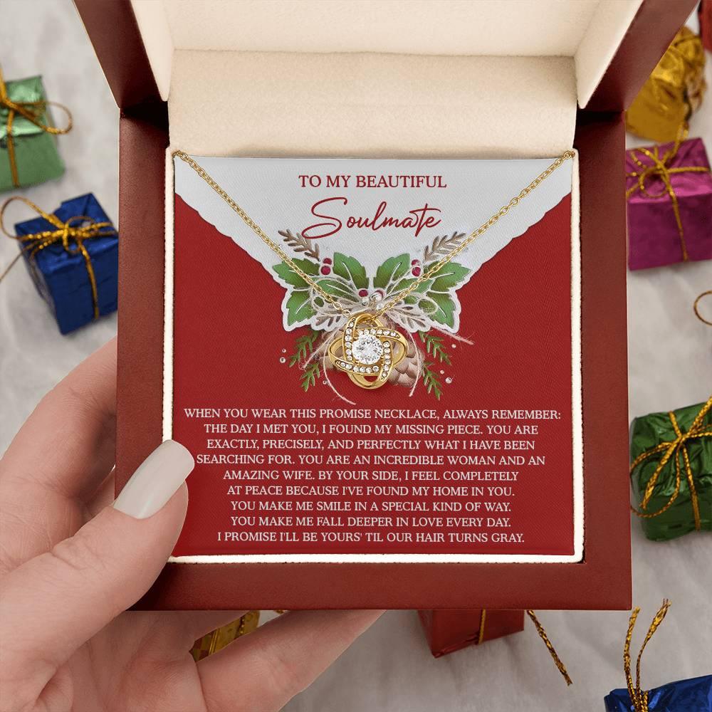 Gift for Soulmate - At Peace - Love Knot Pendant Necklace - Mallard Moon Gift Shop