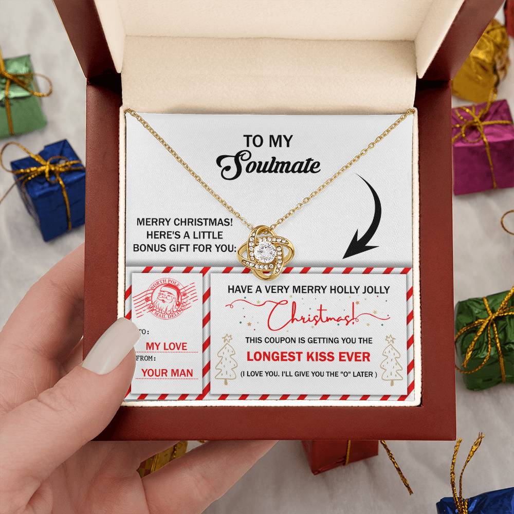 Gift for Soulmate - Christmas Coupon - Love Knot Pendant Necklace - Mallard Moon Gift Shop