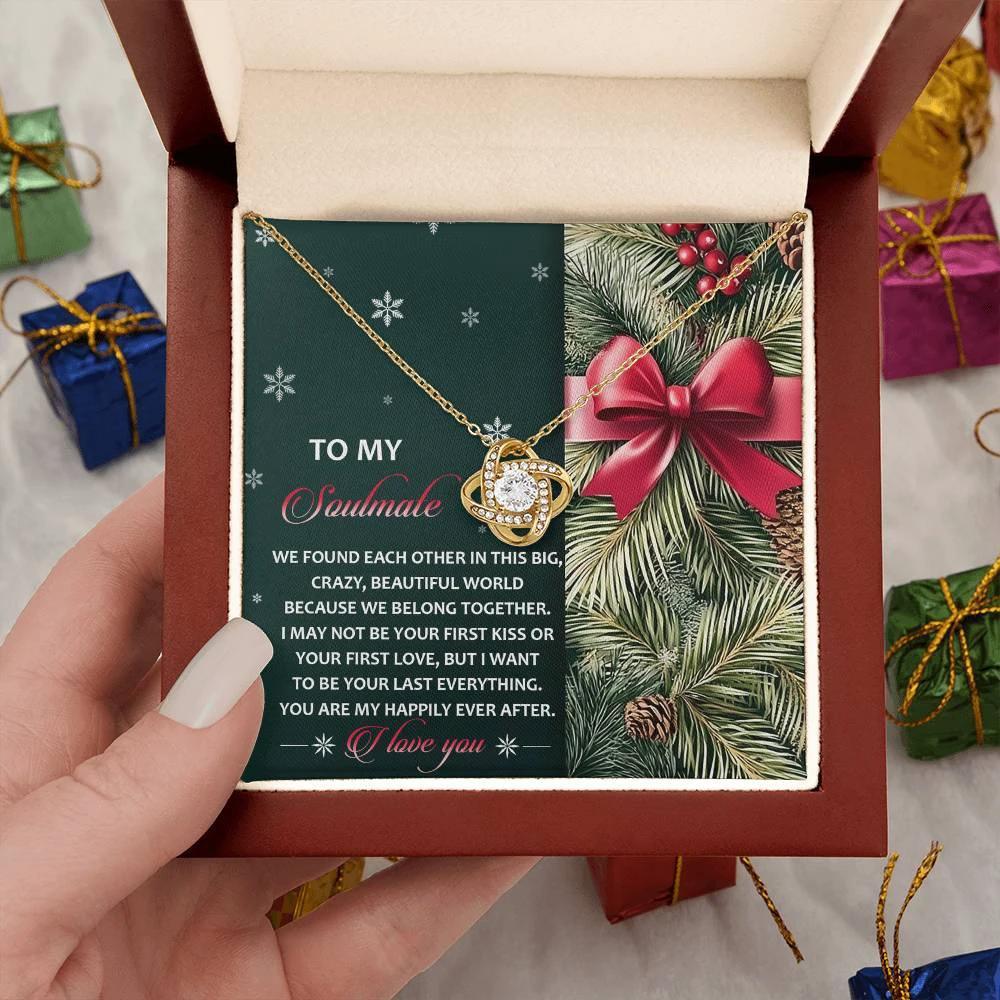 Gift for Soulmate - Beautiful World - Love Knot Pendant Necklace