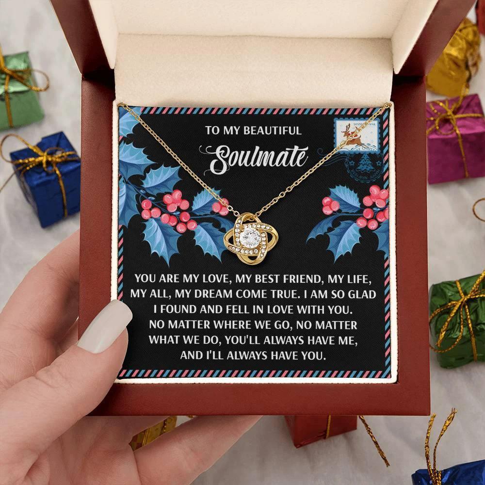 Gift for Soulmate - Fell In Love - Love Knot Pendant Necklace