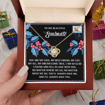 Gift for Soulmate - Fell In Love - Love Knot Pendant Necklace - Mallard Moon Gift Shop