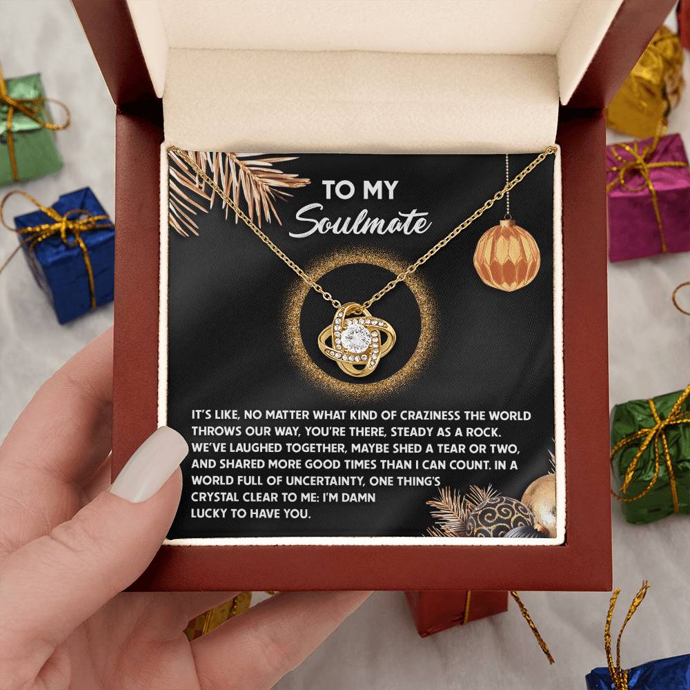 Gift for Soulmate - I Can Count - Love Knot Pendant Necklace - Mallard Moon Gift Shop