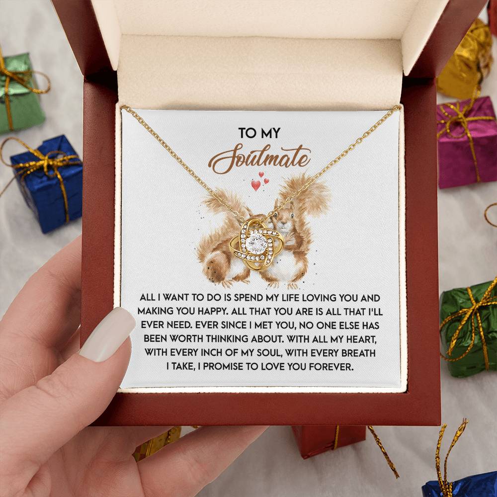 Gift for Soulmate - Making You Happy - Love Knot Pendant Necklace - Mallard Moon Gift Shop