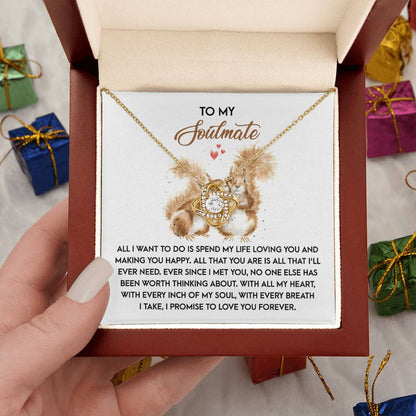 Gift for Soulmate - Making You Happy - Love Knot Pendant Necklace - Mallard Moon Gift Shop