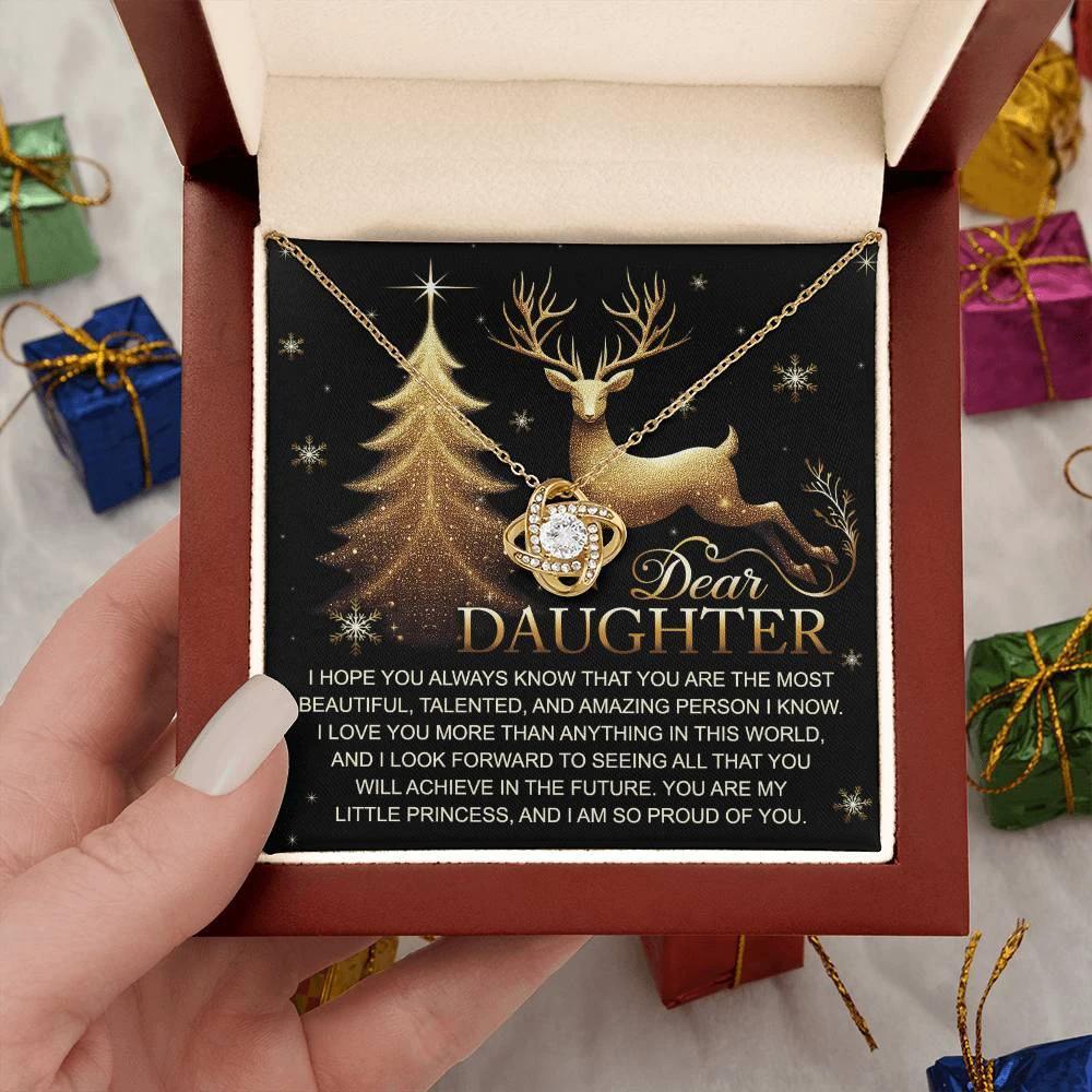 Gift for Daughter - In This World - Love Knot Pendant Necklace