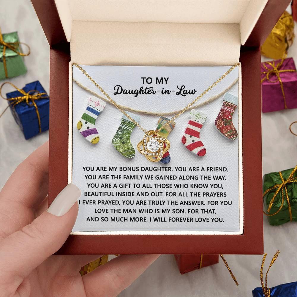 Gift for Daughter-in-Law - A Gift - Love Knot Pendant Necklace