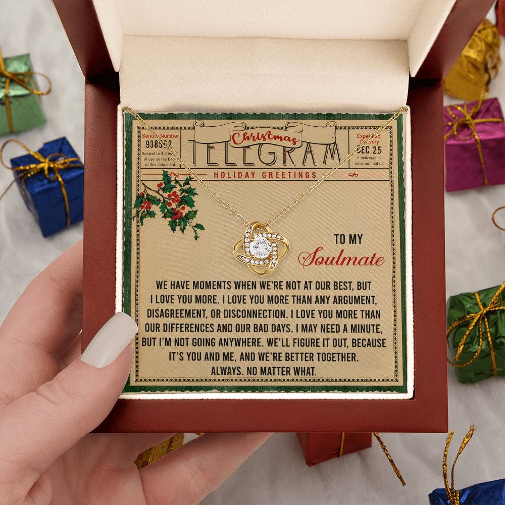 Gift for Soulmate - Better Together - Love Knot Pendant Necklace - Mallard Moon Gift Shop