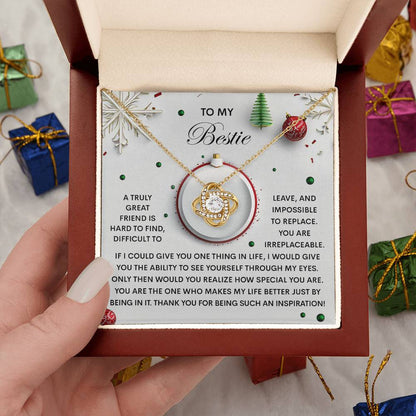 Gift for Bestie - The One - Love Knot Pendant Necklace - Mallard Moon Gift Shop