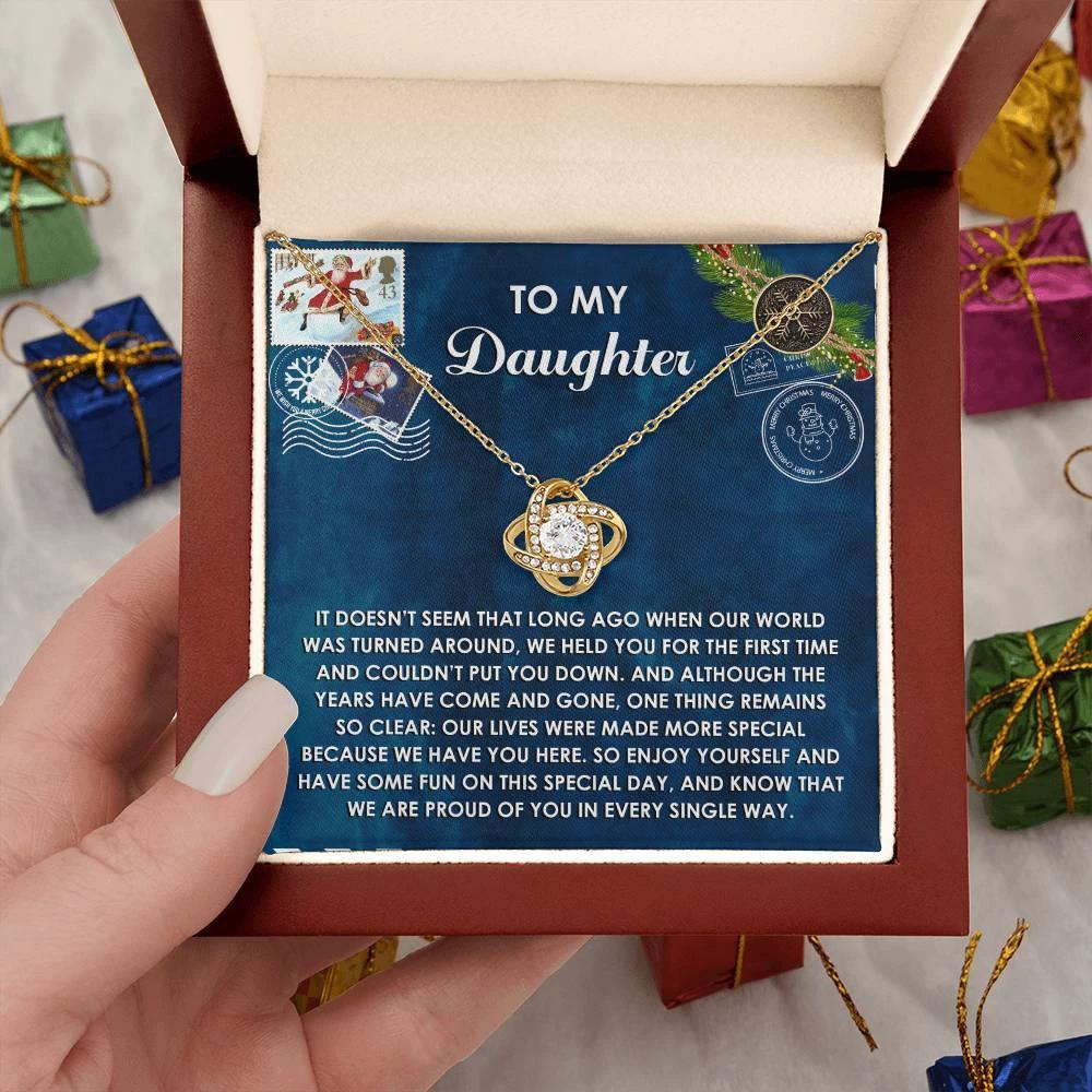 Gift for Daughter - Have You Here - Love Knot Pendant Necklace