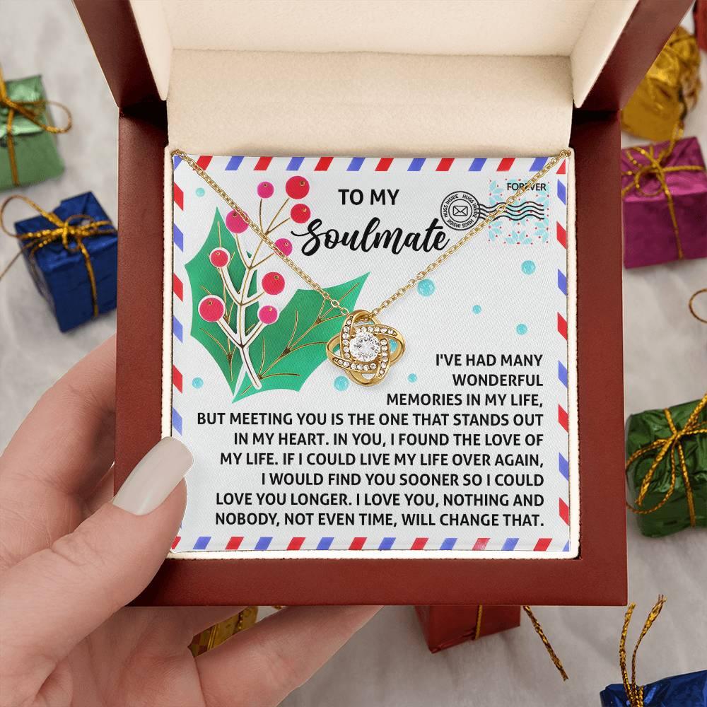 Gift for Soulmate - Love You Longer - Love Knot Pendant Necklace - Mallard Moon Gift Shop