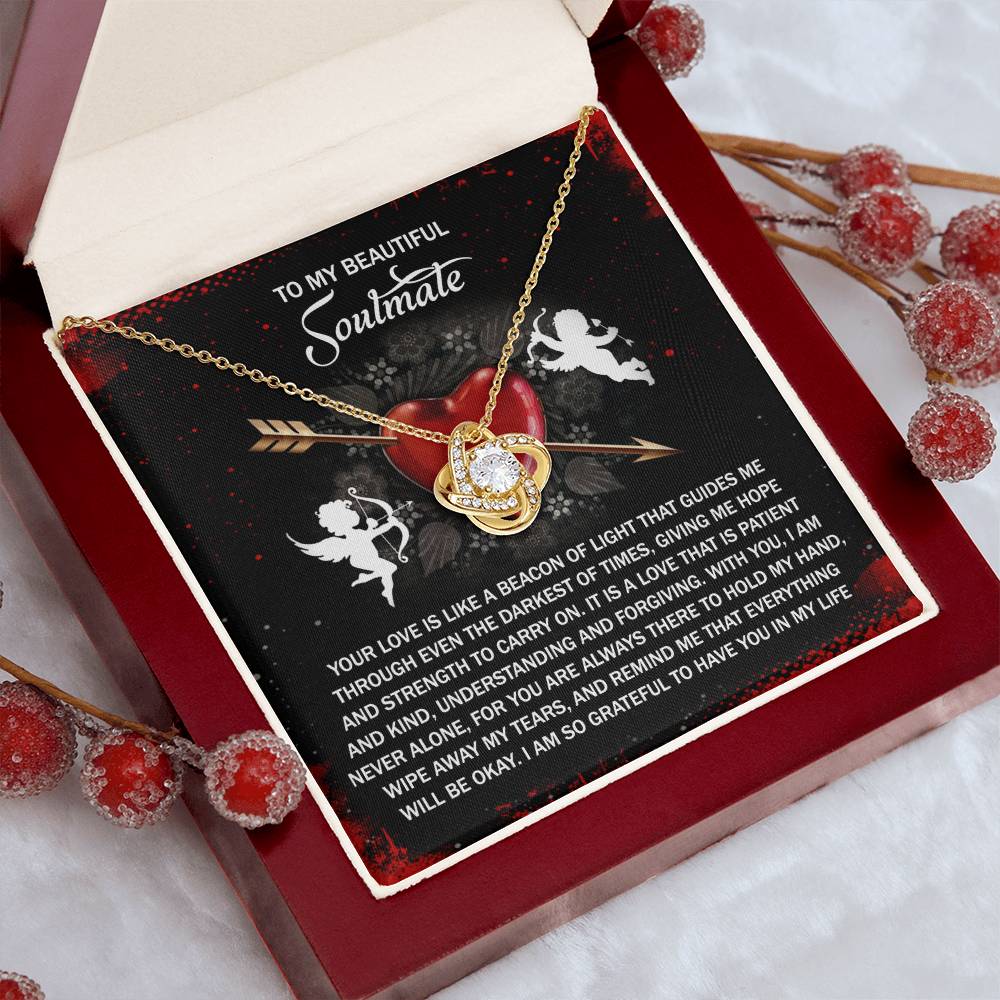 Gift for Soulmate - Beacon of Light - Love Knot Pendant Necklace - Mallard Moon Gift Shop