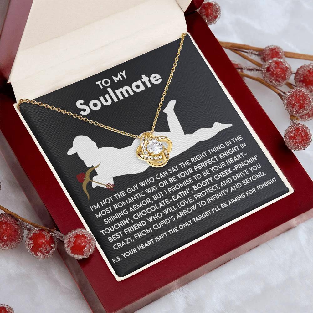 Gift for Soulmate - Cupid's Arrow - Love Knot Pendant Necklace - A Playful and Romantic Gift for the Love of Your Life