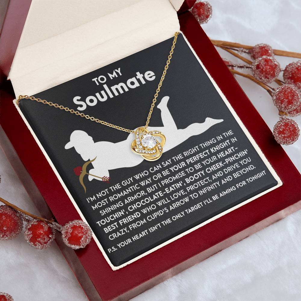 Gift for Soulmate - Cupid's Arrow - Love Knot Pendant Necklace - A Playful and Romantic Gift for the Love of Your Life - Mallard Moon Gift Shop
