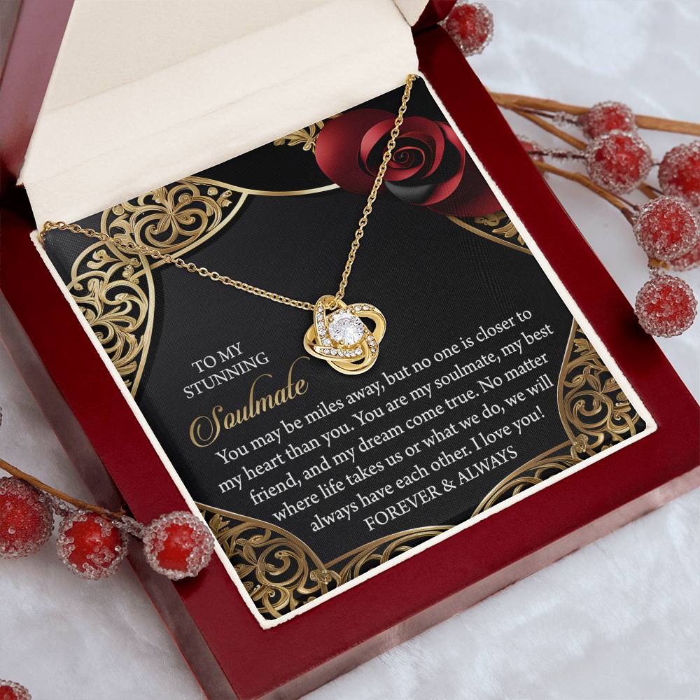 To My Stunning Soulmate - Love Knot Necklace – A Gift to Celebrate Forever and Always - Mallard Moon Gift Shop