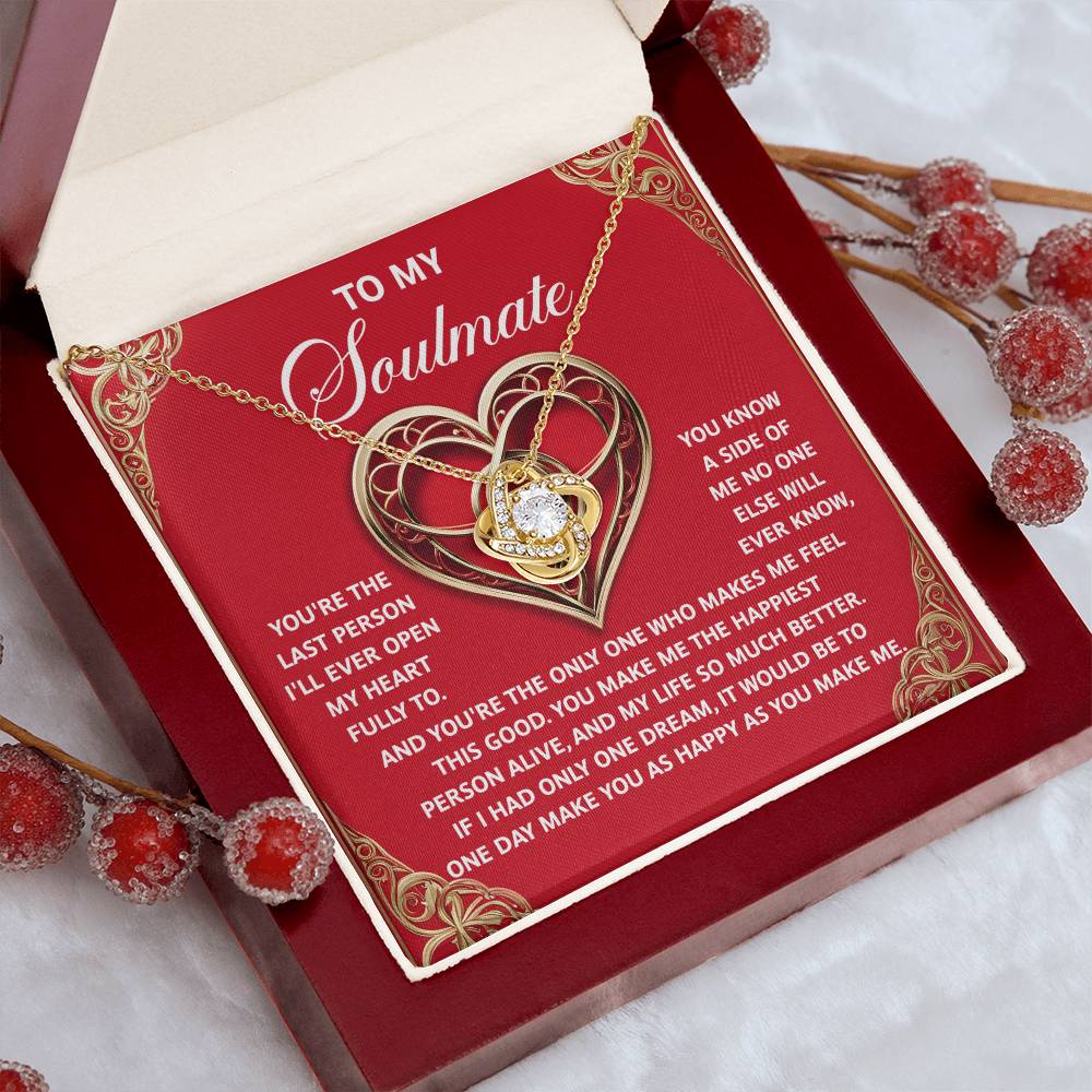 Gift for Soulmate - The Only One - Love Knot Pendant Necklace - Mallard Moon Gift Shop