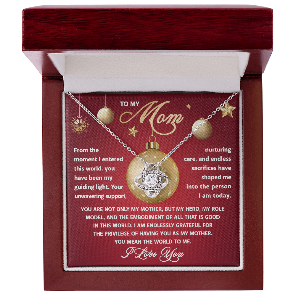 Gift for Mom - My Guiding Light - Love Knot Necklace - Mallard Moon Gift Shop