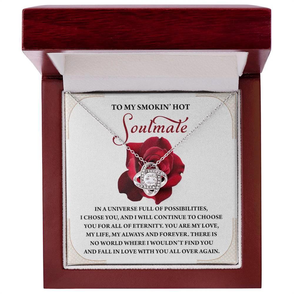 Romantic Anniversary, Valentine's Day Gift for Soulmate, Wife, Girlfriend - Fall In Love Over Again - Love Knot Pendant Necklace