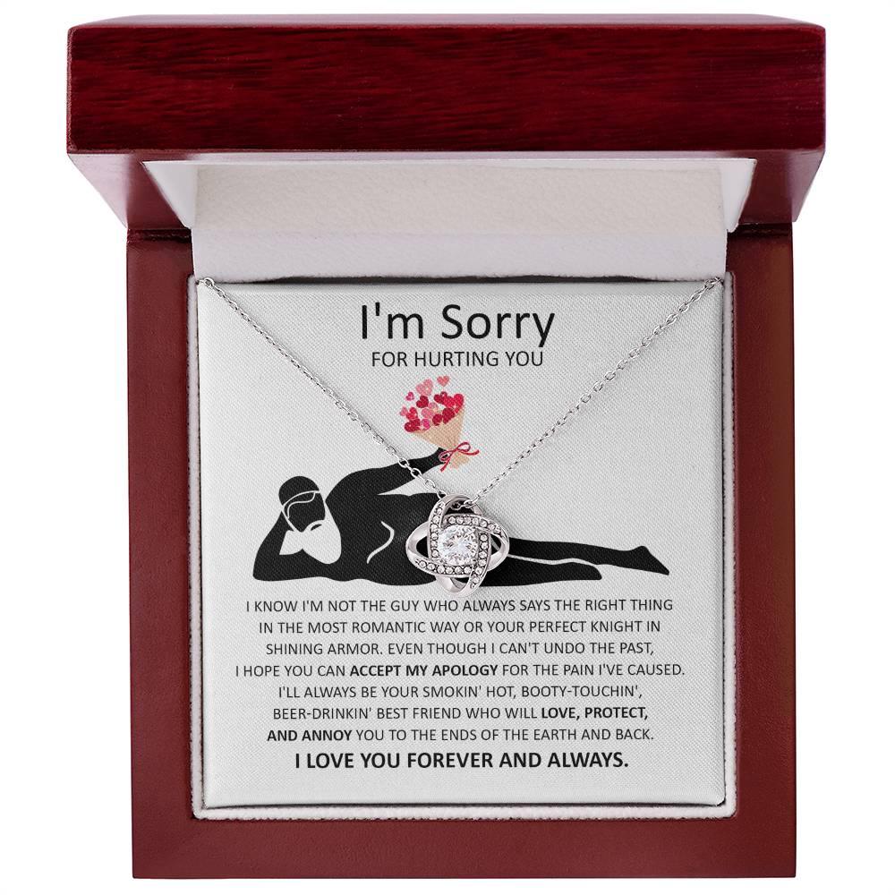 Apology Gift for Girlfriend, Wife, Soulmate - Sorry, The Most Romantic - Love Knot Pendant Necklace - Mallard Moon Gift Shop