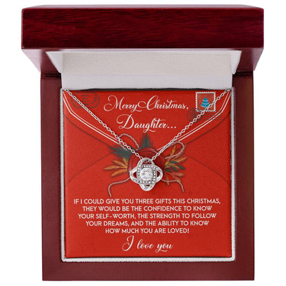 Gift for Daughter - This Christmas - Love Knot Pendant Necklace - Mallard Moon Gift Shop