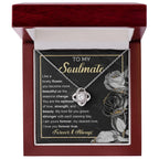 To My Soulmate – Love Knot Necklace with Elegant Forever & Always Message | Romantic Gift for the One You Cherish Most