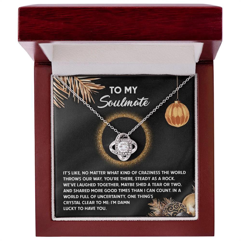 Gift for Soulmate - I Can Count - Love Knot Pendant Necklace