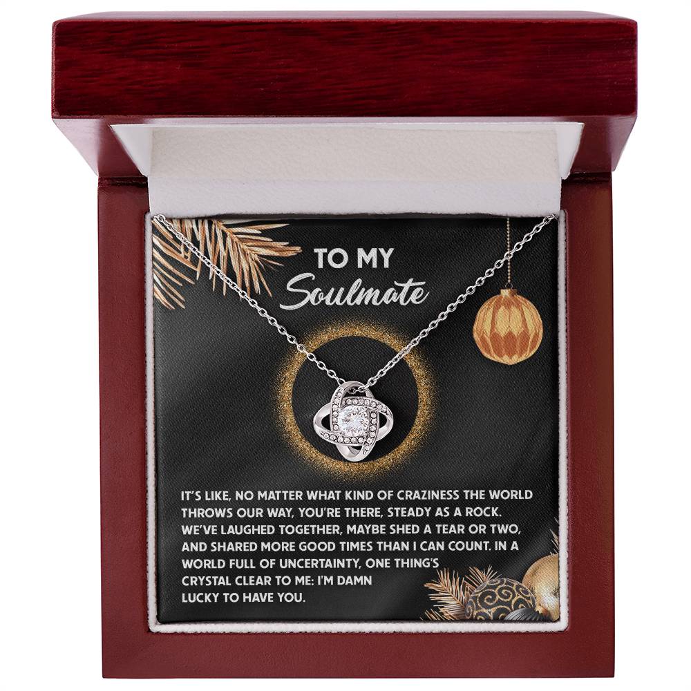 Gift for Soulmate - I Can Count - Love Knot Pendant Necklace - Mallard Moon Gift Shop