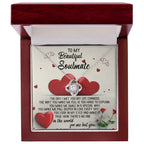 To My Beautiful Soulmate - Heartfelt Love Knot Necklace with Message Card for Valentine’s Day, Anniversary, or Special Occasions