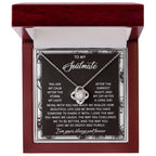 To My Soulmate - My Calm After the Storm Love Knot Necklace – A Romantic Valentine’s Day Gift with a Heartfelt Message