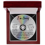 Apology Gift for Girlfriend, Wife, Soulmate - Sorry, Back In Time - Love Knot Pendant Necklace
