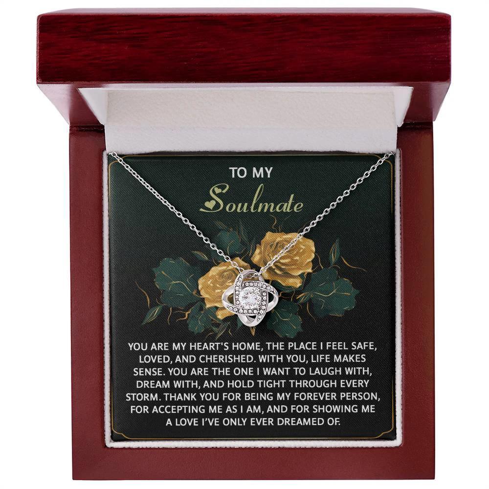 To My Soulmate - Love Knot Necklace – A Romantic Gift of Appreciation for Your Forever Person