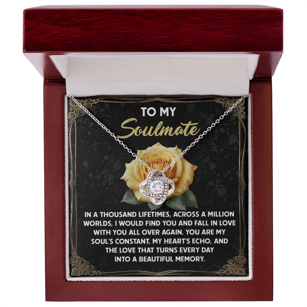 Romantic Anniversary, Valentine's Day Gift for Soulmate, Wife, Girlfriend - Beautiful Memory - Love Knot Pendant Necklace - Mallard Moon Gift Shop