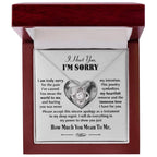 Apology Gift for Girlfriend, Wife, Soulmate - Sorry, Sincere Apology - Love Knot Pendant Necklace