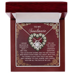 Romantic Gift for Her – Love Knot Necklace with Poetic Soulmate Card