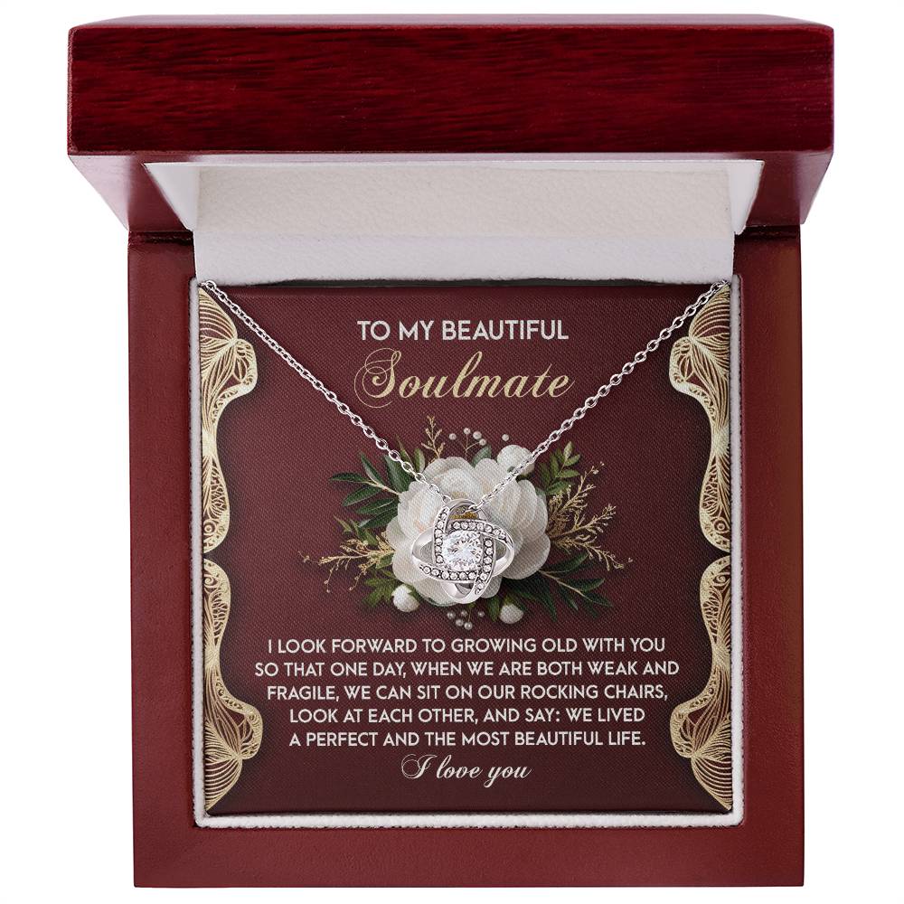 To My Beautiful Soulmate - Love Knot Necklace – A Romantic Gift Celebrating a Lifetime of Love - Mallard Moon Gift Shop