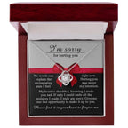 Apology Gift for Girlfriend, Wife, Soulmate - Sorry, Made You Sad - Love Knot Pendant Necklace