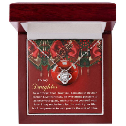 Gift for Daughter - Achieve Your Goals - Love Knot Pendant Necklace - Mallard Moon Gift Shop