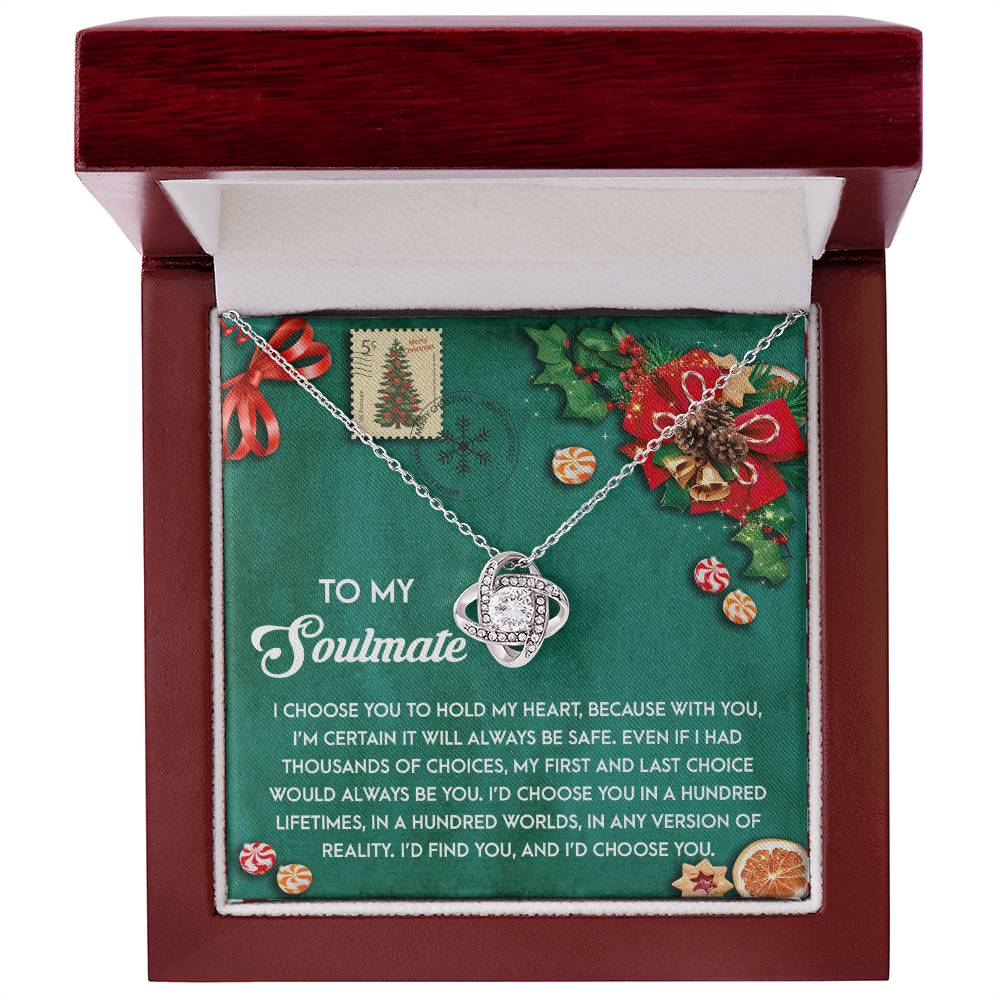 Gift for Soulmate - Be Safe - Love Knot Pendant Necklace - Mallard Moon Gift Shop