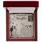 Daughter Wedding Day Gift - Beautiful Bride Love Knot Pendant Necklace