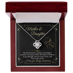 Mother and Daughter- You are a Part Of Me and I am a Part of You Love Knot Necklace