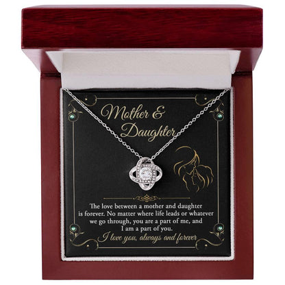 Mother and Daughter- You are a Part Of Me and I am a Part of You Love Knot Necklace - Mallard Moon Gift Shop