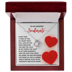 Romantic Anniversary, Valentine's Day Gift for Soulmate, Wife, Girlfriend - Place In My Heart - Love Knot Pendant Necklace