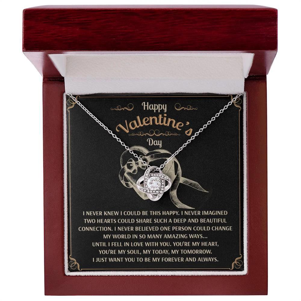 You’re My Forever - Love Knot Necklace - A Timeless Expression of Love for Your Soulmate - Heartfelt Gift for Valentine's Day