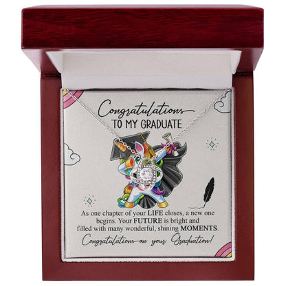 Daughter Graduation Pendant Necklace Gift Congratulations to my Graduate Your Future is Bright - Mallard Moon Gift Shop