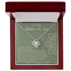 Mother-In-Law Gift - I Feel Lucky to Have A Strong Woman in My Life Love Knot Necklace