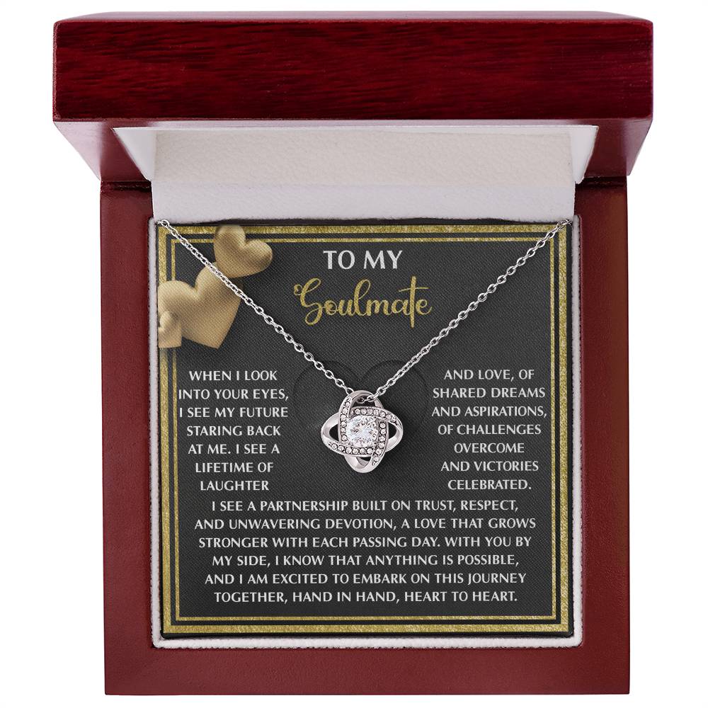 To My Soulmate Love Knot Necklace – A Meaningful Valentine’s Gift Celebrating Trust, Devotion, and Shared Dreams - Mallard Moon Gift Shop