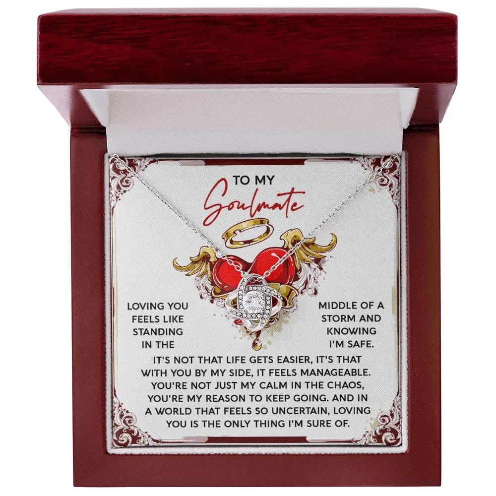 Heartfelt Soulmate Necklace – Celebrate the Calm and Strength She Brings