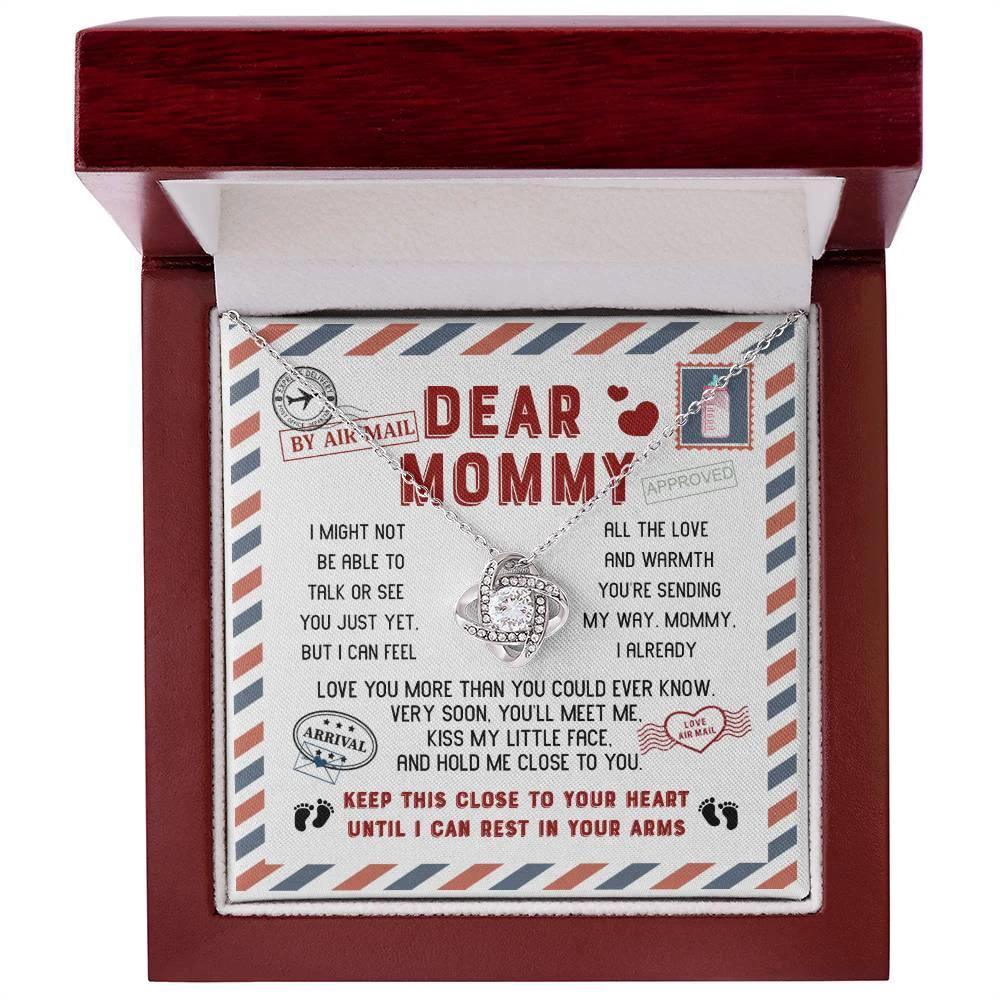 Mommy-Little Face To My Mom - Love Knot Necklace