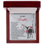 Gift for Daughter - Every Challenge - Love Knot Pendant Necklace